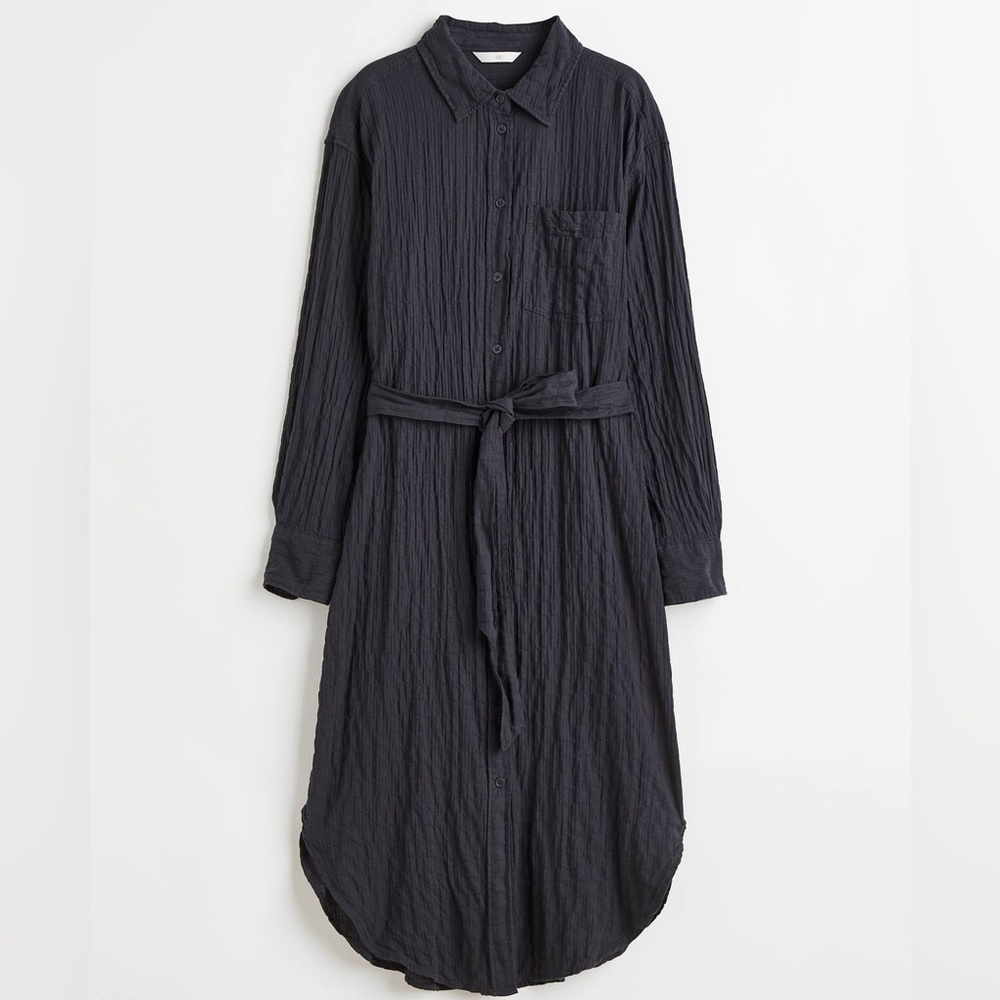 H&M Wrinkle Shirt Dress | Size Medium